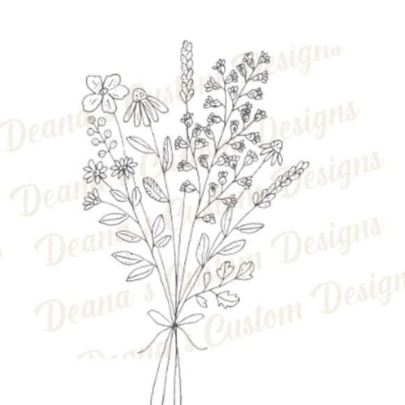 Flower Bouquet Graphic Design Tee - Custom made - Picture 8 of 8